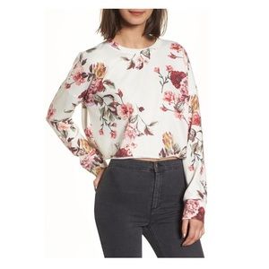 BP Cropped Floral Sweater